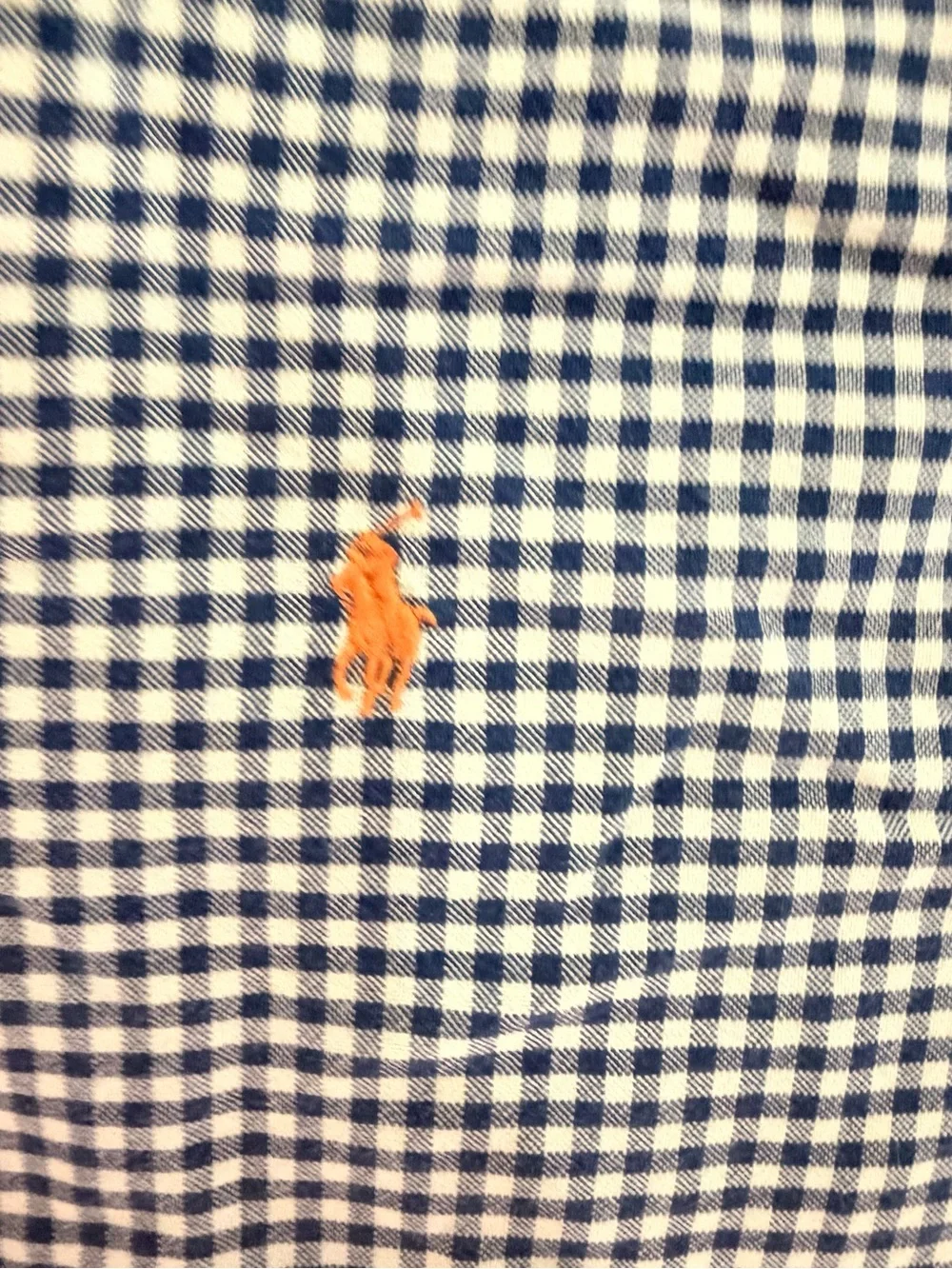 Ralph Lauren Navy & White Gingham Button-Down Shirt